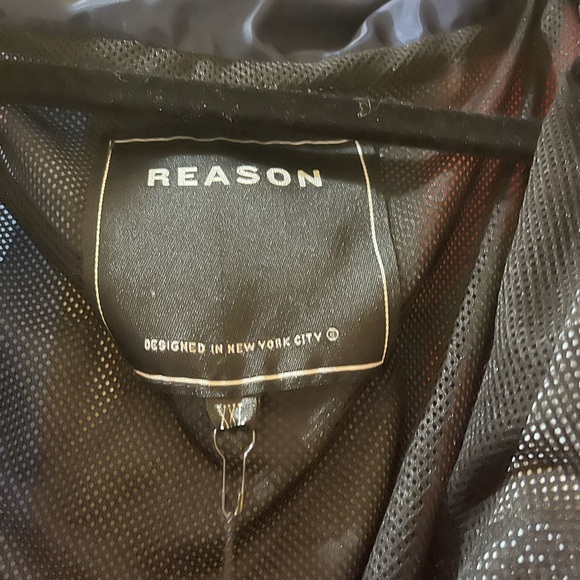 Reason Men's Windbreaker Size XXL Nylon Multicolor Geometric Lined Pockets - Picture 6 of 6